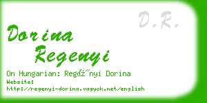 dorina regenyi business card